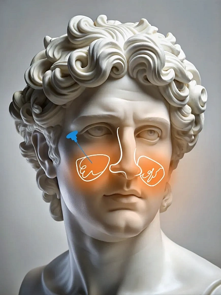 Puncture of the maxillary sinus in sinusitis